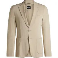 BOSS - Blazer für Herren, Hals Kerbe (Hellbeige)