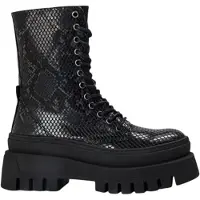 Steve madden - "Coast" Schlangenmuster Springerstiefel für Damen, Plattform-Absatz (Schwarz)