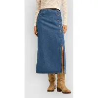 Billabong Jeansrock "Day Off", Damen, Gr. XS, blau (medium denim), Obermaterial: 100% Baumwolle., Röcke Jeansrock