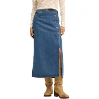 Billabong Jeansrock "Day Off", Damen, Gr. L, blau (medium denim), Obermaterial: 100% Baumwolle., Röcke Jeansrock