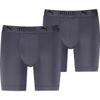 Puma Langer Boxer "MEN SPORT MICROFIBER LONG BOXERS 2P" mit Logo-Bund