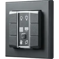 Homematic IP Wired Smart Home Wandtaster HmIPW-WRC6-A, 6-fach, mit LEDs, anthrazit