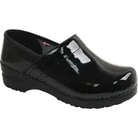 Sanita Clog Original Professiomel Patent Black Damen-Schuhgröße 40