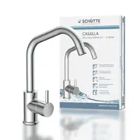 Schutte Küchenarmatur CASALLA, energiesparender Wasserhahn Küche, 360° schwenkbare Mischbatterie Küche, Chrom