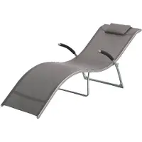 Harms Import faltbare Sonnenliege ITHAKA + Nackenkissen Sunlounger Gartenliege Liegestuhl Liege Stahl