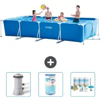 Intex Rechteckiger Frame Pool - 450x220x84 cm - 4-teilig S22361