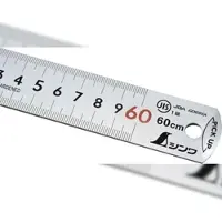 FAMEX Werkzeuge 12525 Shinwa Lineal aus Edelstahl 60 cm mit Pick-Up -Stahllineal Metalllineal - 13137
