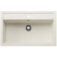 BLANCO Dalago 8 - Silgranitspüle, 815x510 mm, mit Ablaufbedienung, soft weiß 527065