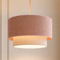Duolla Hängelampe Boho , creme / amber, für Schlafzimmer, Textil / Stoff / Seide, Junges Wohnen, Pendelleuchte