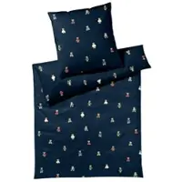 Elegante Bettwäsche Teddy in dunkelblau | Gr.: 140x200 cm (70x90 cm)