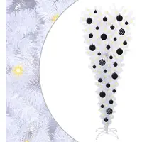 vidaXL Künstlicher Weihnachtsbaum Weiß 120 cm PVC und Stahl