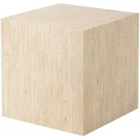 Home24 Couchtisch - quadratisch 48 cm - Travertin Nachbildung