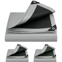 Markenlos Wasserdichtes Planenmaterial - Robuste Abdeckung - Schutzfolie - 4m x 8m - Polyethylen
