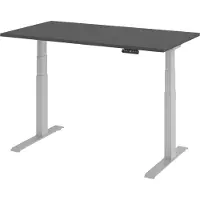 Bümö Schreibtisch elektrisch XDKB - Gestell: Silber, Nachbildung: Graphit, Größe: 140 x 80 cm