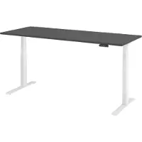 Bümö Schreibtisch elektrisch XDKB - Nachbildung: Graphit, Gestell: Weiß, Größe: 200 x 80 cm