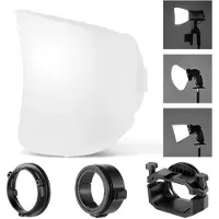 Neewer CRS7 Softbox Diffusion Dome mit 3 Adapterringen, kompatibel mit Godox V1 Z1 Z2 Rundkopfblitz und quadratischem Speedlite Z760 und mehr, Halterung für Videolicht MS60B MS60C MS150B
