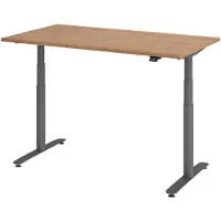 Bümö Schreibtisch elektrisch Bluetooth & App XDLR - Gestell: Graphit, Nachbildung: Nussbaum, Größe: 140 x 80 cm