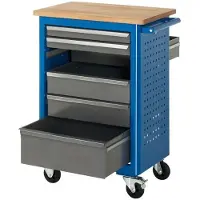 RAU Rollwerkbank Buche-Top mit 6 Schubladen