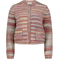 Cartoon Cardigan mit Rundhalsausschnitt in Pink/Green | Gr.: 42