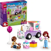 LEGO Friends Einhorn-Kuchenlieferwagen - Lernspielzeug zur Förderung der Feinmotorik mit 2 Mini Puppen & Geburtstagsfeier Zubehör - Geschenkidee für Mädchen ab 4 Jahren - 42675
