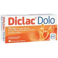 Diclac Dolo 25 mg überzogene Tabletten 20 St Überzogene