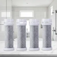 Ideoon Ersatz-Wasserfilter für 3-in-1-Duschkopf, 4er-Set - Premium Filter zur Reduktion von Chlor, Fluorid & Bakterien - Für weicheres Wasser, Haut & Haar