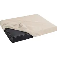 OEM Hundebett-Abdeckung Hund - Hundebett-Abdeckung Beschützen - Kreuzfrei und schnell wechselbar - 100x70x6-9 cm - Crème