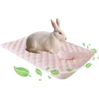 OEM Kühlbett für Kaninchen und kleine Tiere, 41 x 30 cm, Sommerkühlbett für Kaninchen, Chinchillas, Cavia und Hamster, Rosa, bequem und atmungsaktiv.