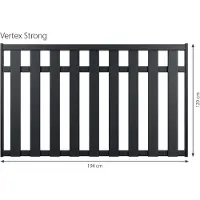 Minka Zaunserie Vertex Strong 194 x 120cm Aluminium Gartenzaun in Anthrazit