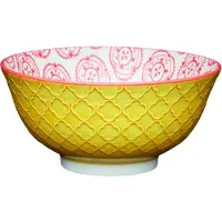 Kitchencraft Floral Keramikschale Gelb Gelb One Size