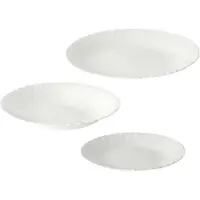 Vivalto Speiseservice Tellerset Geschirrset 12er Set weiß aus Glas Speiseteller Teller