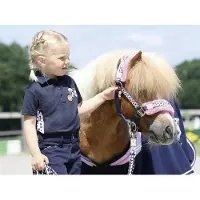 BUSSE Polo-Shirt KIDS COLLECTION V navy mit süßem Fleckenmuster, Busse_17_Groessen:134/140