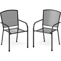 Famanu 2 Gartenstühle, Terrassenstühle, Balkonstühle, Bistro-Stühle, Metall