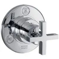 Hansgrohe AXOR Citterio Trio / Quattro Absperr-und Umstellventil Unterputzmodell mit Kreuzgriffen, 39925000