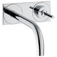 Axor hansgrohe Uno Einhebel-Waschtischmischer Unterputz, Platte für Wandmontage, Ausladung 165mm, 38112000, Farbe: Chrom