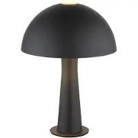 Globo 50670108 JULIA Tischleuchte Metall schwarz matt, Metall schwarz matt, Kabel PVC schwarz, Wippschalter am Kabel, ø: 200mm, H: 285mm, Kabellänge 1500mm, exkl. 1x E14 25W 230V