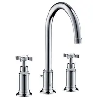 Hansgrohe AXOR Montreux 3-Loch Waschtischarmatur 180, Zugstangen-Ablaufgarnitur, 16513820