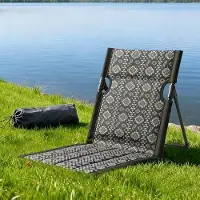 Markenlos Verstellbarer, faltbarer Outdoor-Loungesessel im Boho-Stil | Tragbare Sonnenliege und Ruhesessel für Camping, Reisen, Garten, Rasen, Hof, Terrasse und Pool