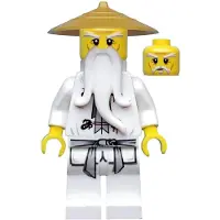 LEGO Minifigur Wu Sensei - Pearl Gold Hat – Ninjago (njo0064) – neu
