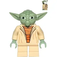 LEGO Minifigur Yoda (Clone Wars, White Hair, Torso with Back Printing) (sw0446)