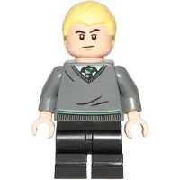 LEGO Minifigur Draco Malfoy - Slytherin Sweater, Black Medium Legs (hp262) – neu