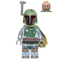 LEGO Minifigur Boba Fett - Head Beard Stubble – Star Wars (sw0396) – neu