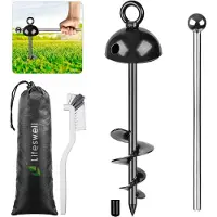 Merkloos Robuster Hundeleinenanker - Ideal für Camping und Strand