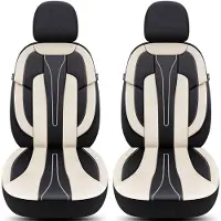 BREMER SITZBEZÜGE Autositzbezüge für Toyota Yaris Bj 1999-05 – Schonbezüge für Fahrer- und Beifahrersitz in Schwarz/Beige
