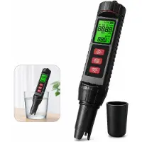 Welikera Pool Wassertestgerät 7-in-1 digital – pH/Salz/Chlor/ORP/EC/TDS/Temp | Titan-Sonde, ATC