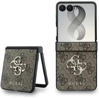 GUESS PU 4G Metal Logo Case für F776B Samsung Galaxy Z Flip8 - brown