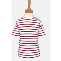 ModAS Bretonisches Kinder T-Shirt - weiß/rotgestreift