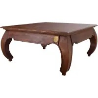 MASSIVMOEBEL24.DE MASSIVMOEBEL24 Couchtisch Akazie 120x120x40 nougat lackiert OPIUM #624