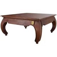 MASSIVMOEBEL24.DE Couchtisch Akazie 120x120x40 nougat lackiert OPIUM #624