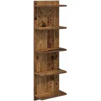 vidaXL Wandregal Altholz 30 x 15 x 100 cm Holzwerkstoff